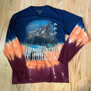PacSun Men’s Long Sleeve Wyoming Tie-dye Long Sleeve T-shirt